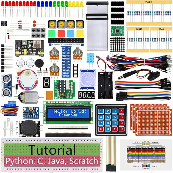 Freenove Ultimate Starter Kit for Raspberry Pi 5 4 B 3 B+ 400 Zero 2 W by Freenove