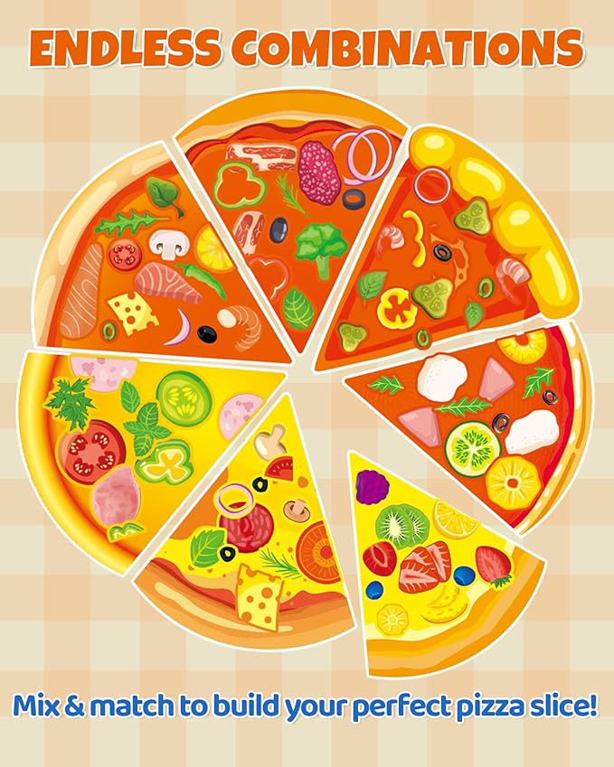 Aowplc 32 Sheets Make A Pizza Stickers - Image 6