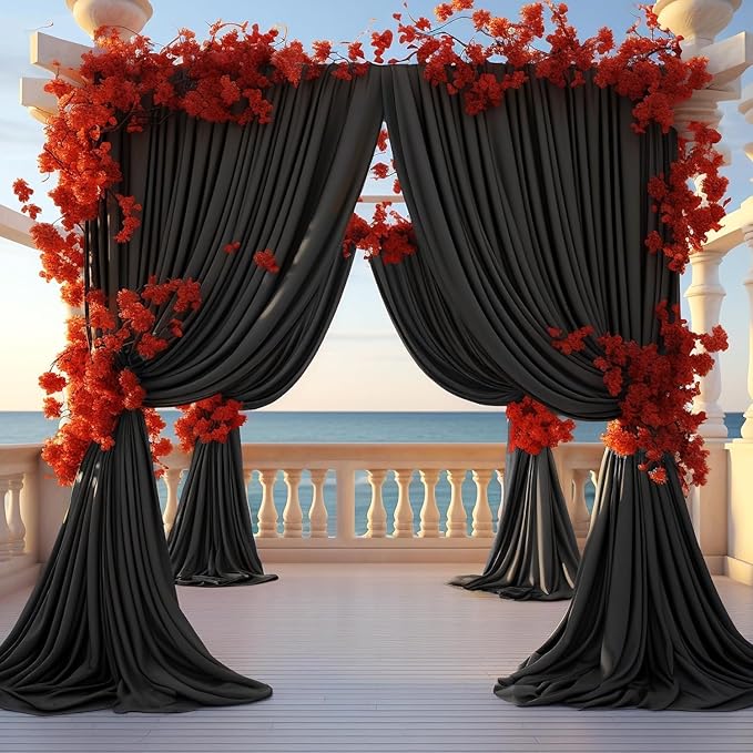 50ft x 10ft Thick Champagne Backdrop Curtains - Image 6