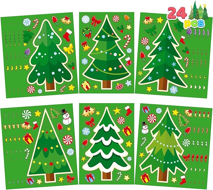 JOYIN 24 Pcs Christmas Tree Stickers, Make Your Own Christmas Tree Green by JOYIN
