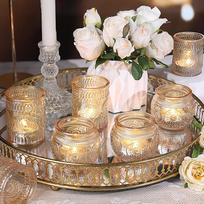 DARJEN 12Pcs Gold Votive Candle Holders - Image 4