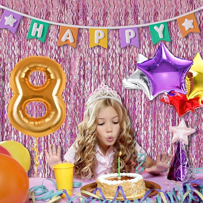 Tinsel Foil Fringe Curtains Wavy Backdrop - Image 7