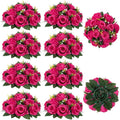 BLOSMON Hot Pink Flowers for Wedding: 10 Pcs Artificial Rose Balls for Table by Blosmon