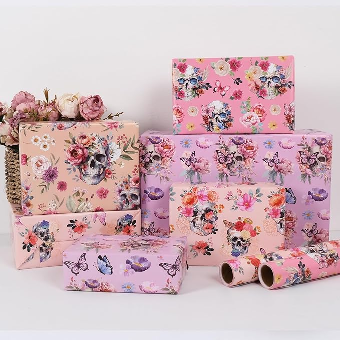 Aimyoo Gothic Wrapping Paper Rolls, 17 Inch X 10 Feet - Image 5