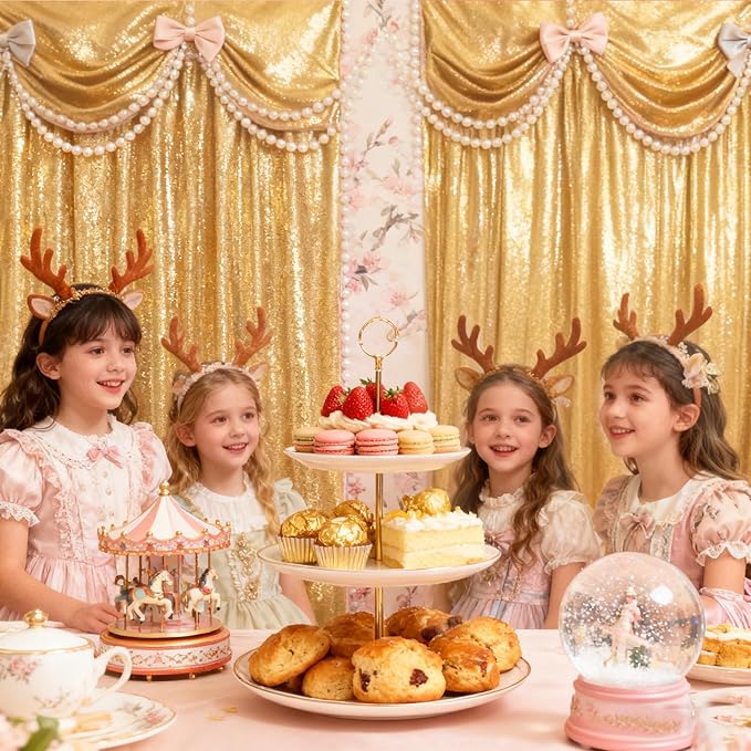 Gold Backdrop Curtain for Parties - Image 3