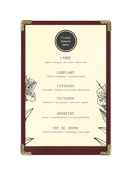 Goodsmart Restaurant Menu Covers – 25 Pack Burgundy 2-View, Top-Loading Menu - Image 2