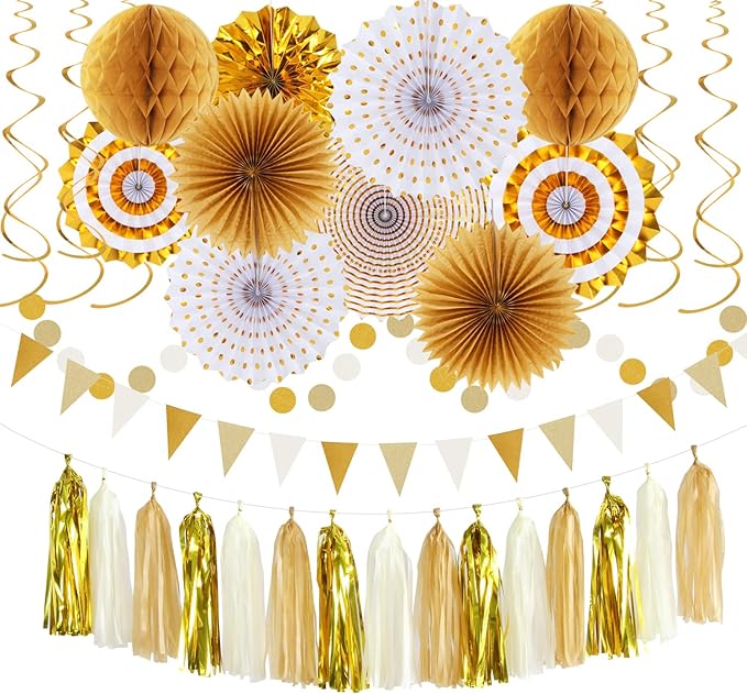 White Gold Bridal-Shower Engagement Party-Decorations by Hugtmr