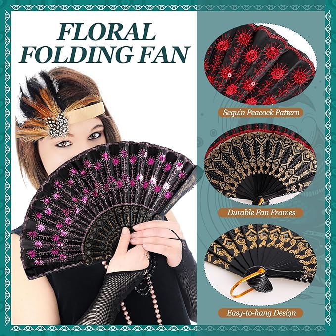 Geetery 30 Pcs Folding Hand Fan - Image 6