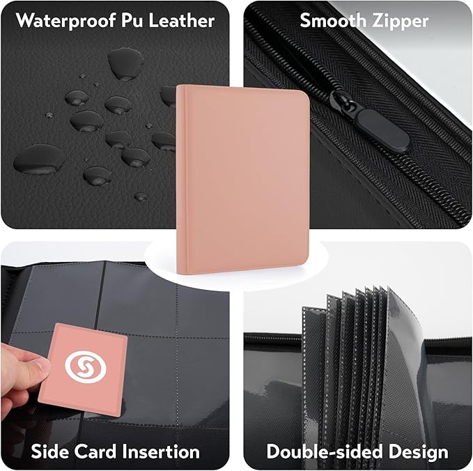 1000+ Pockets Trading Card Binder, Premium 16 Pocket Card Binder, Ringless Side - Image 4