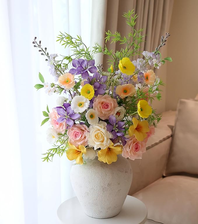 Artificial Flowers Bouquets for Bridal Wedding Home Decor Fake Floral - Image 2