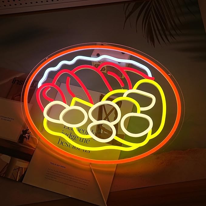 LISIGNVE Curry Meat Dish Neon Sign Beef Curry Sign Neon Light - Image 4