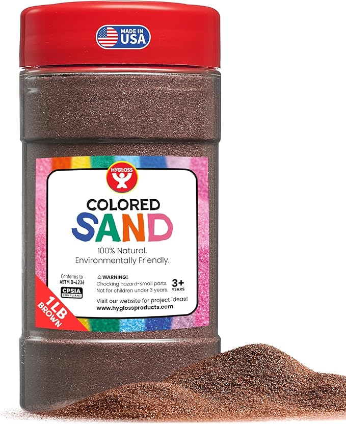 Hygloss Colored Sand for Crafts – 1 lb Bottle by HyglossProductsInc