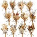 Layhit 12 Pack Boho Dried Flower Bouquet Mini Wedding Handmade Dry Flowers Decor by ShungLan