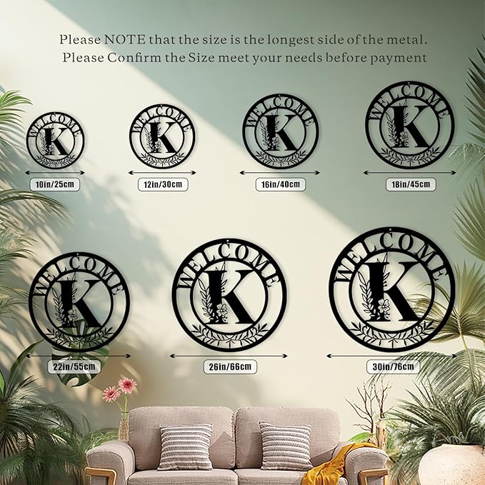 Custom Metal Name Sign, Personalized Family Last Name Signs - Image 7