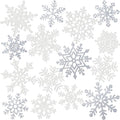 Winter Snowflake Cutouts Glitter Paper Snowflake Decorations by OuMuaMua