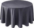 Biscaynebay Textured Fabric Round Tablecloths 90", Dark Grey Water Resistant by Biscaynebay