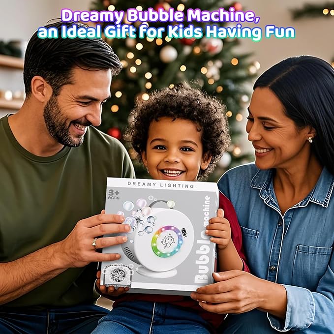 Bubble Machine for Kids Toddlers, 90° 360° Auto Rotatable Portable Bubble Maker - Image 7