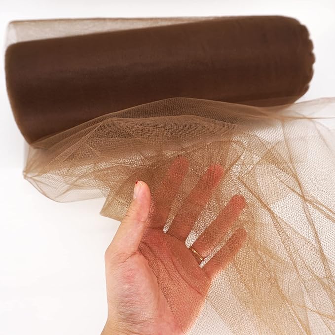 Brown Tulle Fabric Roll Spool Bolt Large Tulle Wedding Party Decoration - Image 8