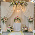 10ft x 15ft Ivory Wrinkle Free Backdrop Curtains by ENJOYYOURPARTY