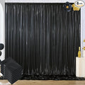 30x10 ft Wrinkle Free Black Sequin Backdrop Curtain by ENJOYYOURPARTY
