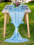 MDS 10 Pack 10ft Chiffon Table Runner 29 x 120 Inches Sheer Wedding Runner by MDS
