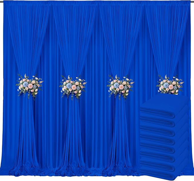 40x10ft Backdrop Curtains for Parties, 8 Panels 5x10ft Photography Backdrop by JKLUMI