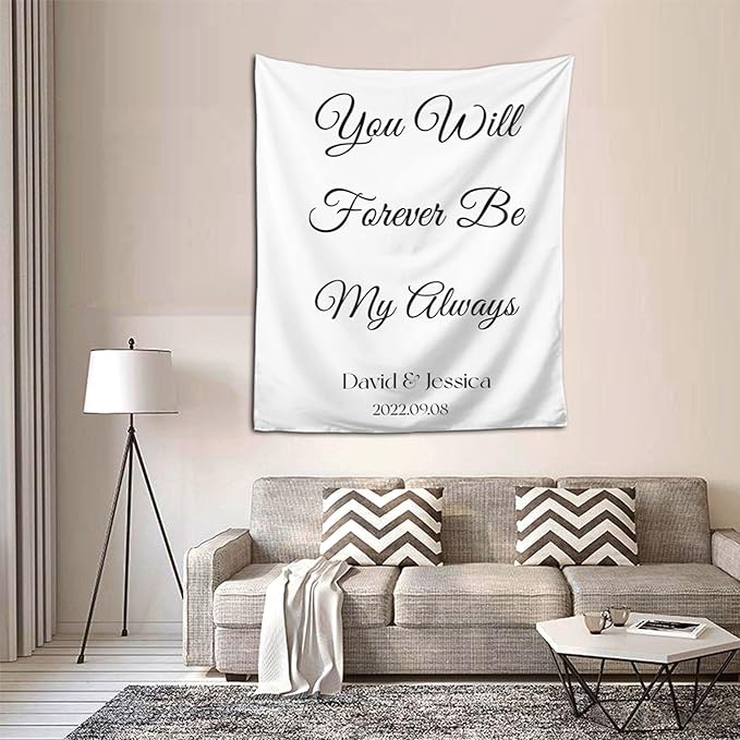 You Will Forever Be My Always Backdrop, Custom Tapestry - Image 5