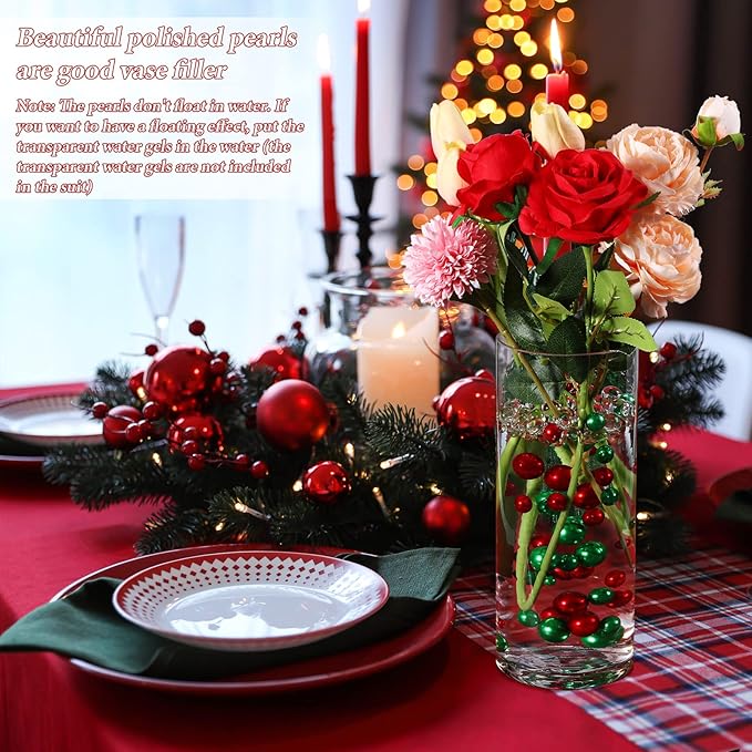 150 Pieces Vase Filler Faux Pearls Vase Makeup Beads No Hole Gloss Bead Mixed - Image 5