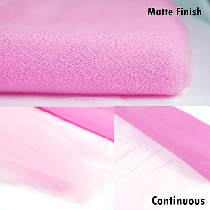 Craft And Party, Light Pink Fabric Tulle Roll 54 Inch by 40 Yards Fabric Tulle - Image 4