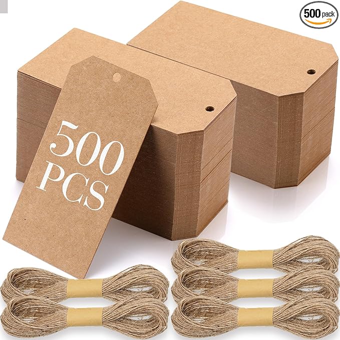 500 Pcs Kraft Paper Gift Tags by Gersoniel