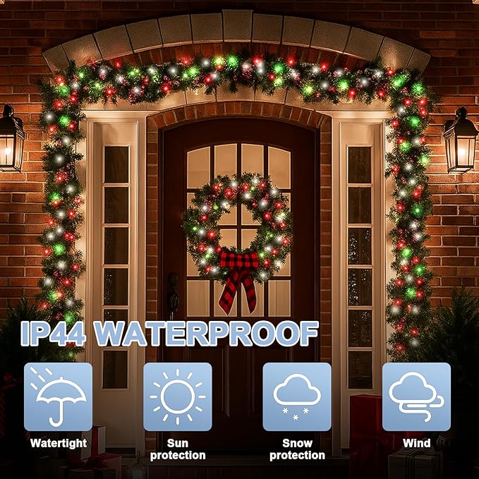 LAMPHOME 33ft Christmas Decorative Mini Lights, 100 LED Transparent Wire Fairy - Image 3