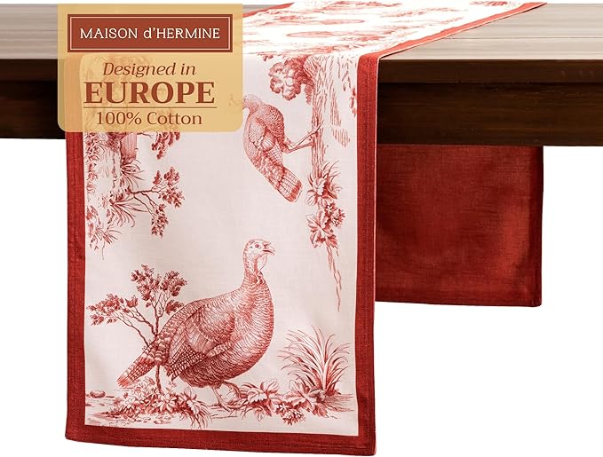 Maison d' Hermine Table Runner 100% Cotton Double Layer Table Runners 72 inches by MaisondHermine