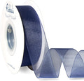 Ribbli Navy Organza Ribbon, 1 Inches x Continuous 50 Yard, Cookie Wrapping by Ribbli