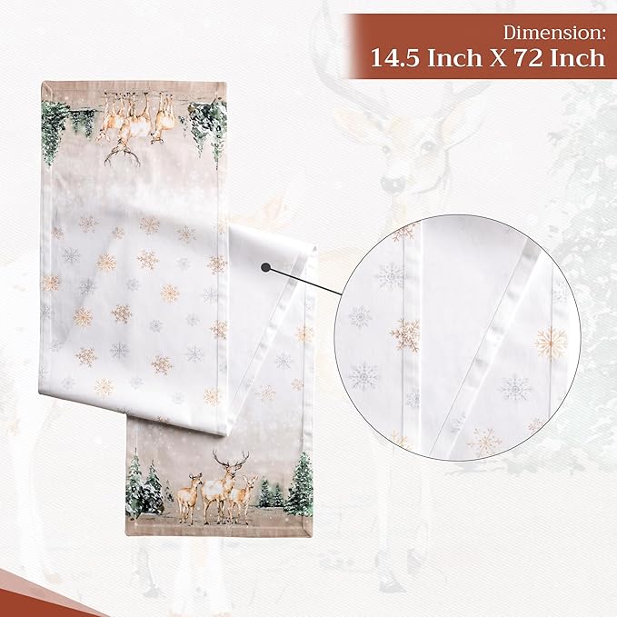 Maison d' Hermine Table Runner 100% Cotton Single Layer Table Runners 72 inches - Image 4