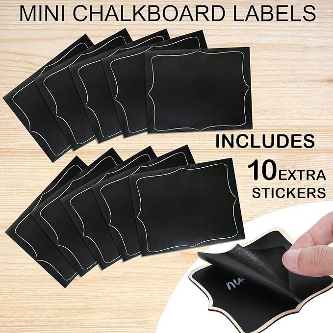 LotFancy 20 Pack Mini Chalkboard Signs - Image 3