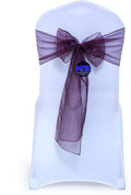 MDS Pack of 300 PCS Organza Chair Sashes Wider Dining Chair Bows Ribbon Tie Back by MDS