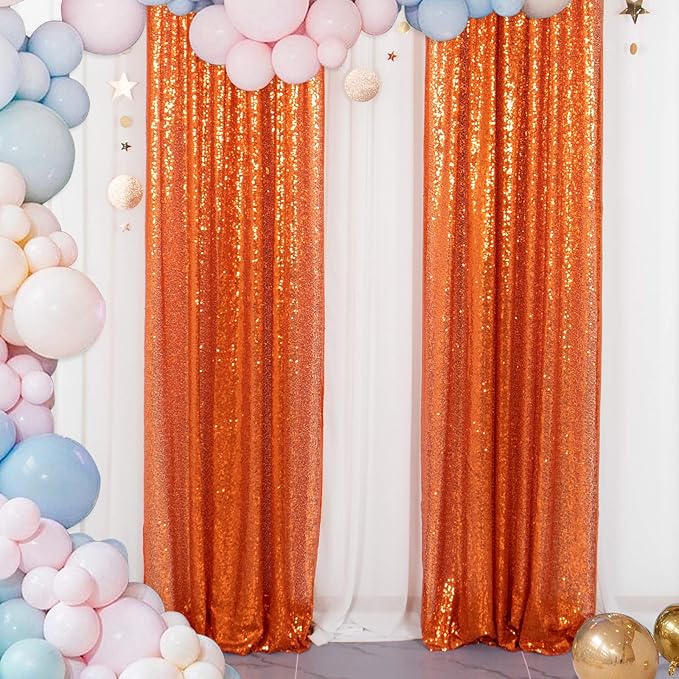 ShinyBeauty Sequin Backdrop, 8 Pieces 2FTx8FT Photo Backdrops, Sparkle Fabric - Image 2