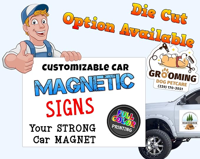 Your Die Cut Custom Car Magnet Sign | Personalized Logo - Image 3