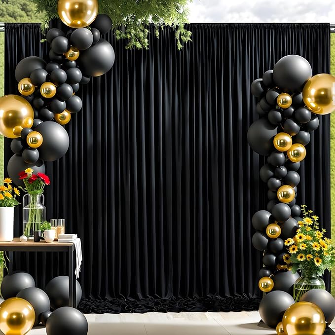 20ft x 10ft Thick Champagne Backdrop Curtains - Image 8