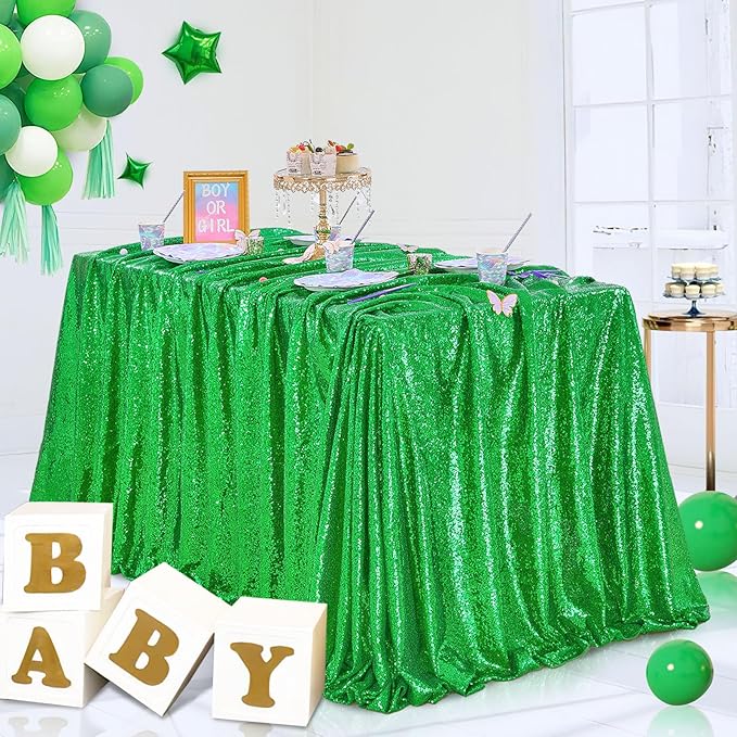 QueenDream 60x102 Inches Green Table Clothes - Image 3