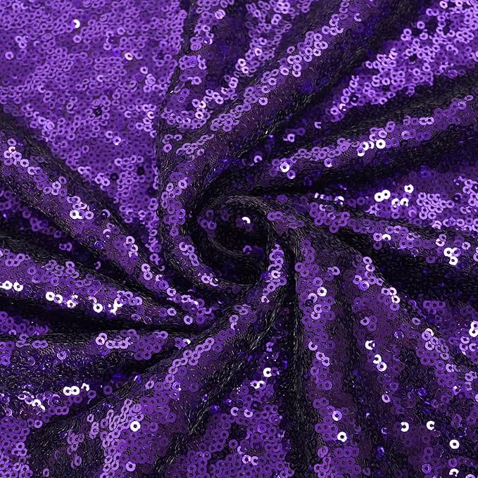 Eternal Beauty Purple Sequin Backdrop, 6x8 Ft Halloween Glitter Background - Image 7
