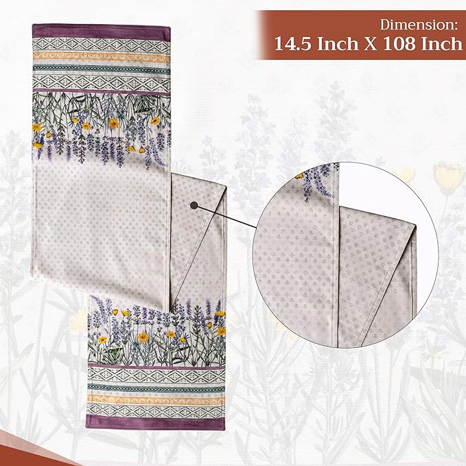 Maison d' Hermine Table Runner 100% Cotton Double Layer Table Runners 108 - Image 4