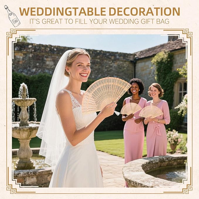 30pcs Personalized Wedding Fans - Image 6