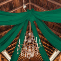 6 Panels Emerald Green Wedding Ceiling Drapes 5ftx20ft Ceiling Drapes Chiffon by fani