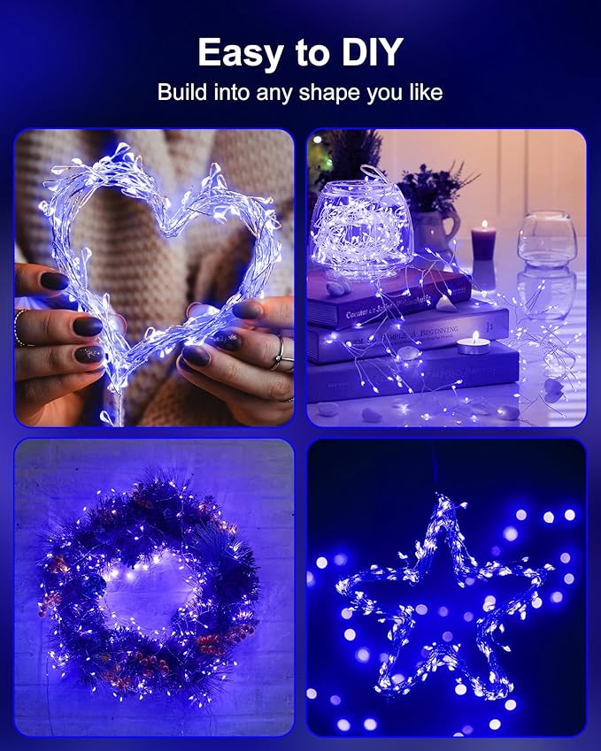 Fairy Lights Battery Operated, Twinkle String Lights Waterproof Silver Wire 5 - Image 3