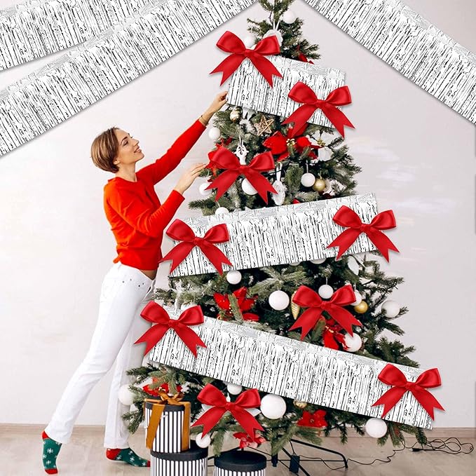 6 Pack 10 Ft Silver Foil Fringe Garland Metallic Streamers Tinsel Banner Wall - Image 7