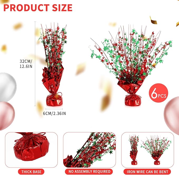 6 Pack Star Table Centerpieces for Party, Birthday Table Decorations for Kids - Image 8
