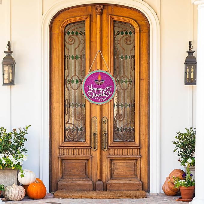 CHDITB Happy Diwali Decoration 3D Front Door Sign, Indian Festival of Lights - Image 6