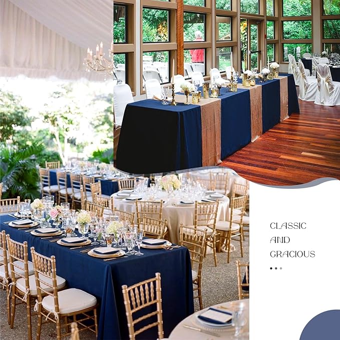 12 Packs 90 x 132 Inch Tablecloth, Stain and Wrinkle Resistant Washable Fabric - Image 7