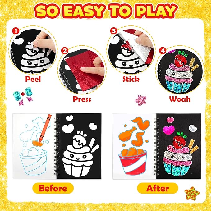 FUNNYB&G Foil Art Party Favors for Kids - Image 3
